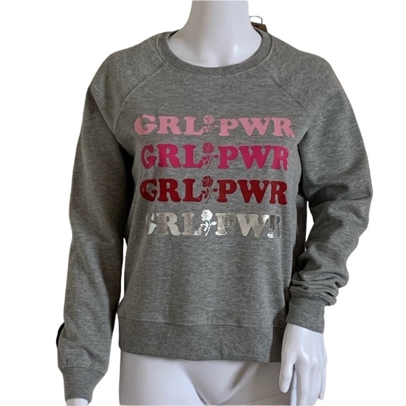 Rebecca Minkoff Girl Power Crew Neck Sweatshirt - Picture 1 of 6